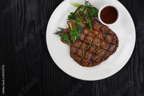 Grilled black angus steak r...