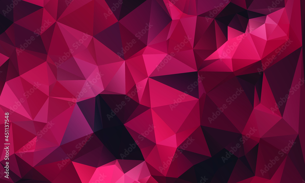 Fototapeta premium Abstract Red Color Polygon Background Design, Abstract Geometric Origami Style With Gradient