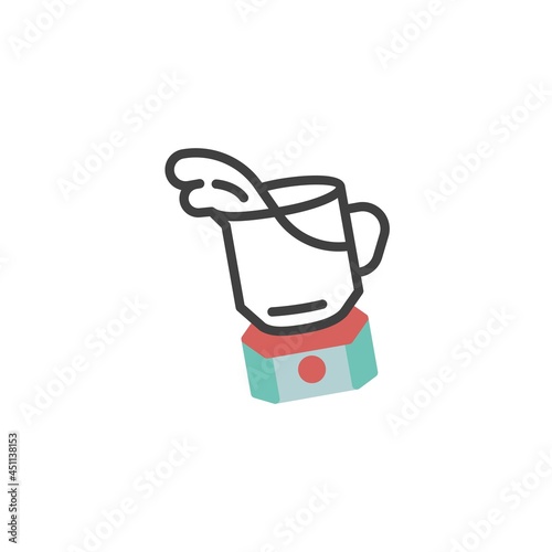 Electric blender mixing flat icon