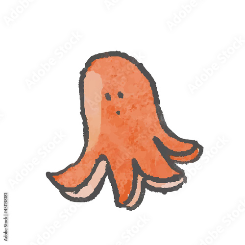 デフォルメタッチのタコさんウィンナーのイラスト
