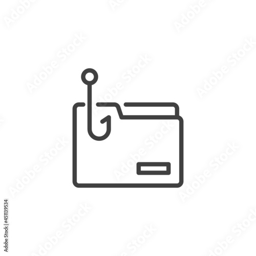 Stealing data line icon