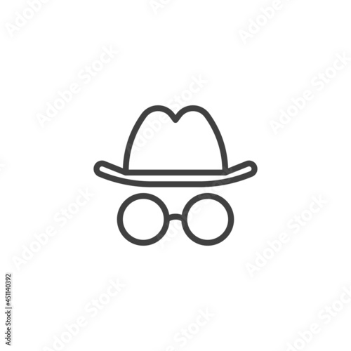 Incognito line icon