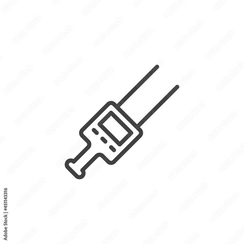 Depth measuring gauge line icon Depth measuring gauge line icon