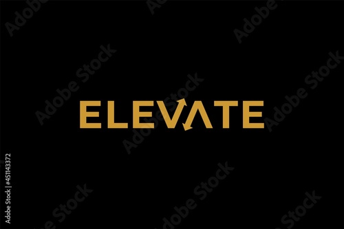 Elevate letters logo design vector.	

