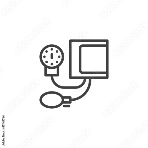 Medical tonometer line icon