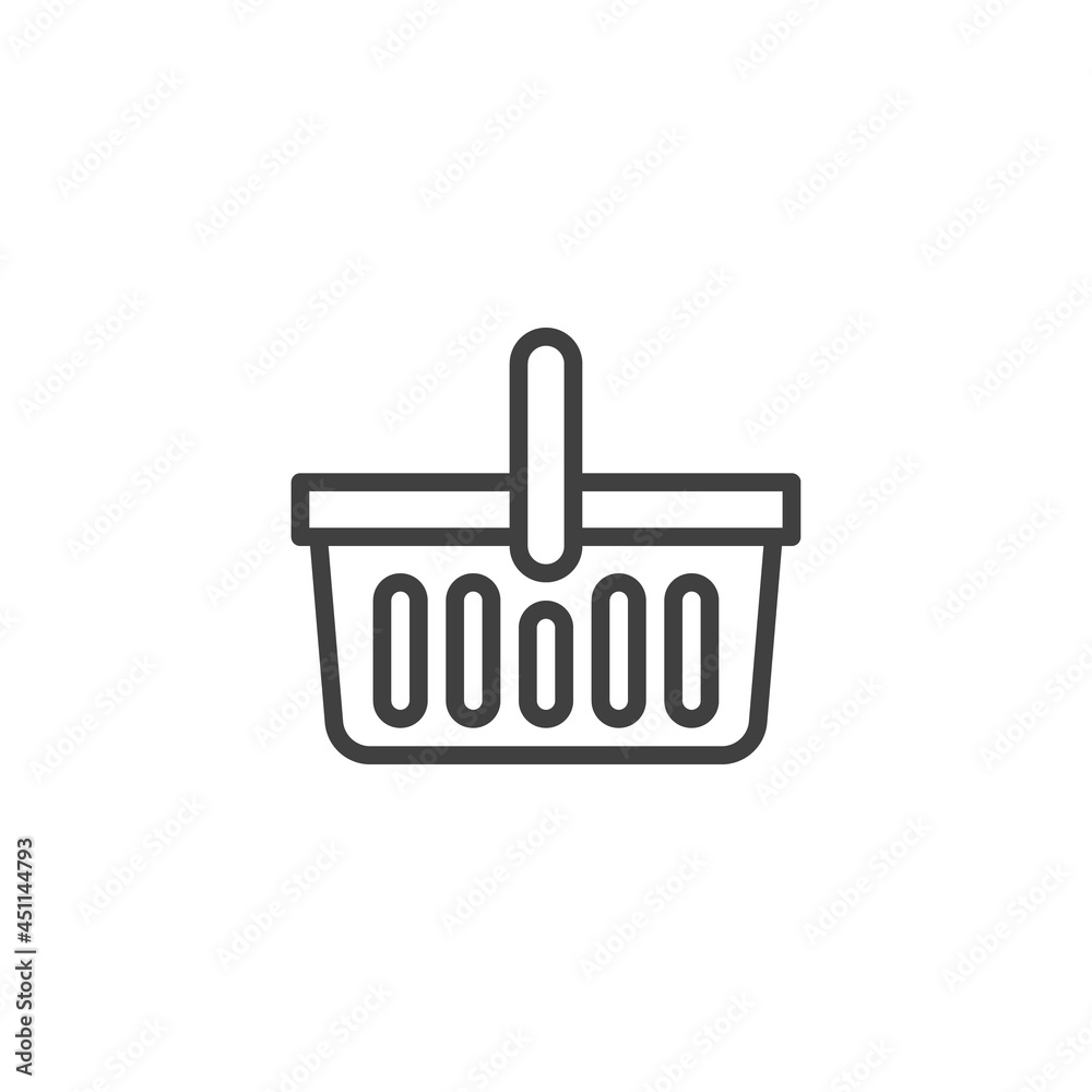 Shopping basket line icon