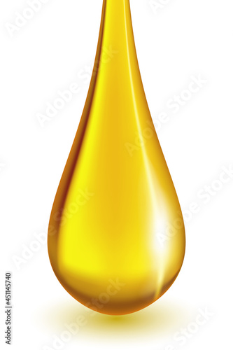 Oil drop or honey isolated on white background as industrial and petroleum concept. vector illustration.