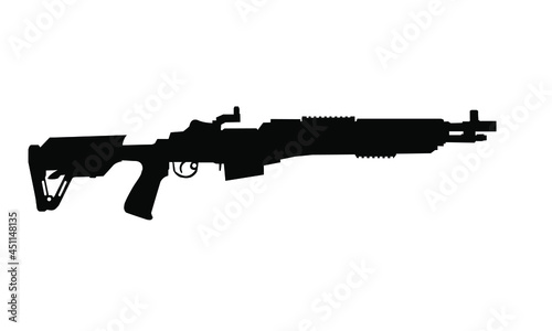 Sniper Rifle Springfield Armory Socom16 CQB M1A Rifle Silhouette photo