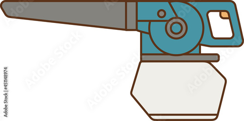 Illustration of a blower-vacuum unit seen from the side photo