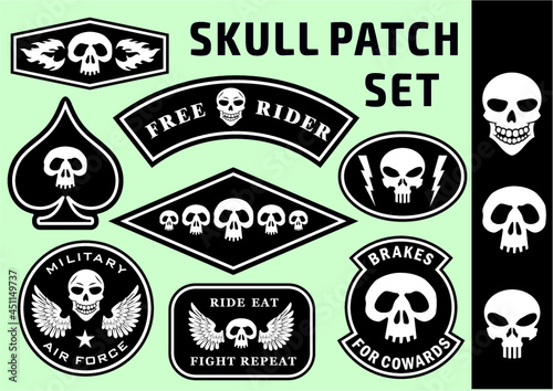 Skull Patch Set - for roaming bikers