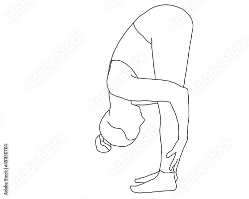 yoga, uttanasana, standing forward bend pose, forward fold photo