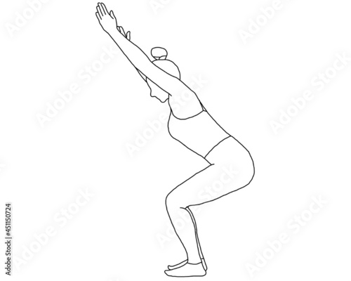 yoga, utkatasana, chair pose