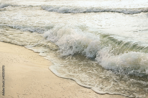 waves on the sand