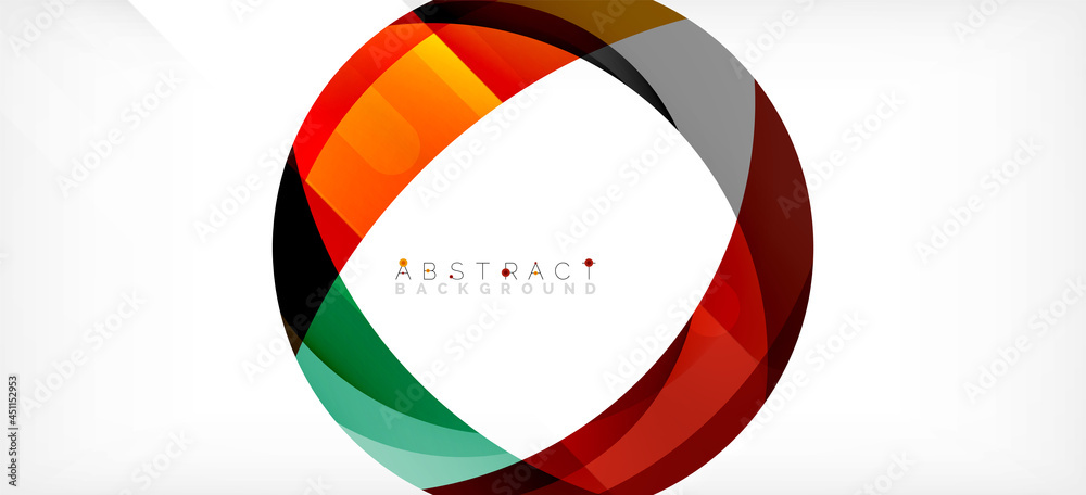 Color circle shapes, minimal geometric background. Trendy dynamic composition. Vector Illustration For Wallpaper, Banner, Background, Landing Page Color circle shapes, minimal geometric background. Trendy dynamic composition. Vector Illustration For Wallpaper, Banner, Background, Landing Page
