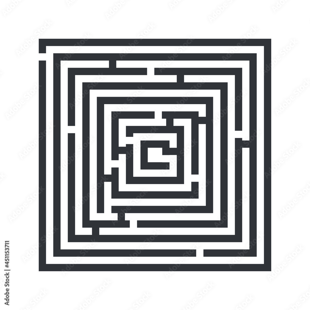 Labyrinth vector outline style illustration isolated on white transparent background. Maze and enigma symbol Labyrinth vector outline style illustration isolated on white transparent background. Maze and enigma symbol