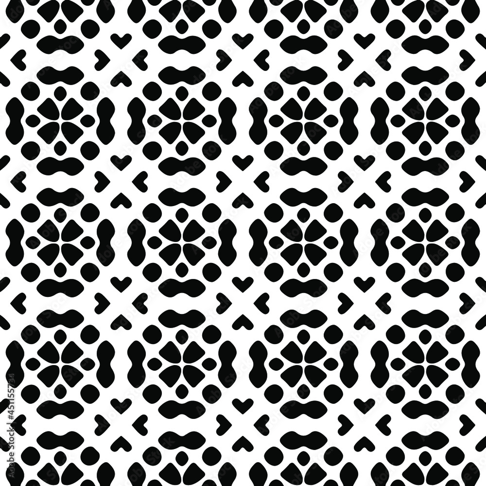 Seamless vector pattern in geometric ornamental style. Black ornament. Seamless vector pattern in geometric ornamental style. Black ornament.