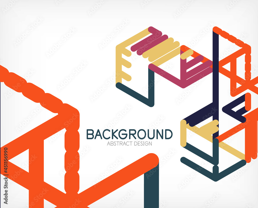 Abstract background. Color lines on white background. Linear abstract composition. Techno or business concept for wallpaper, banner, background, landing page Abstract background. Color lines on white background. Linear abstract composition. Techno or business concept for wallpaper, banner, background, landing page