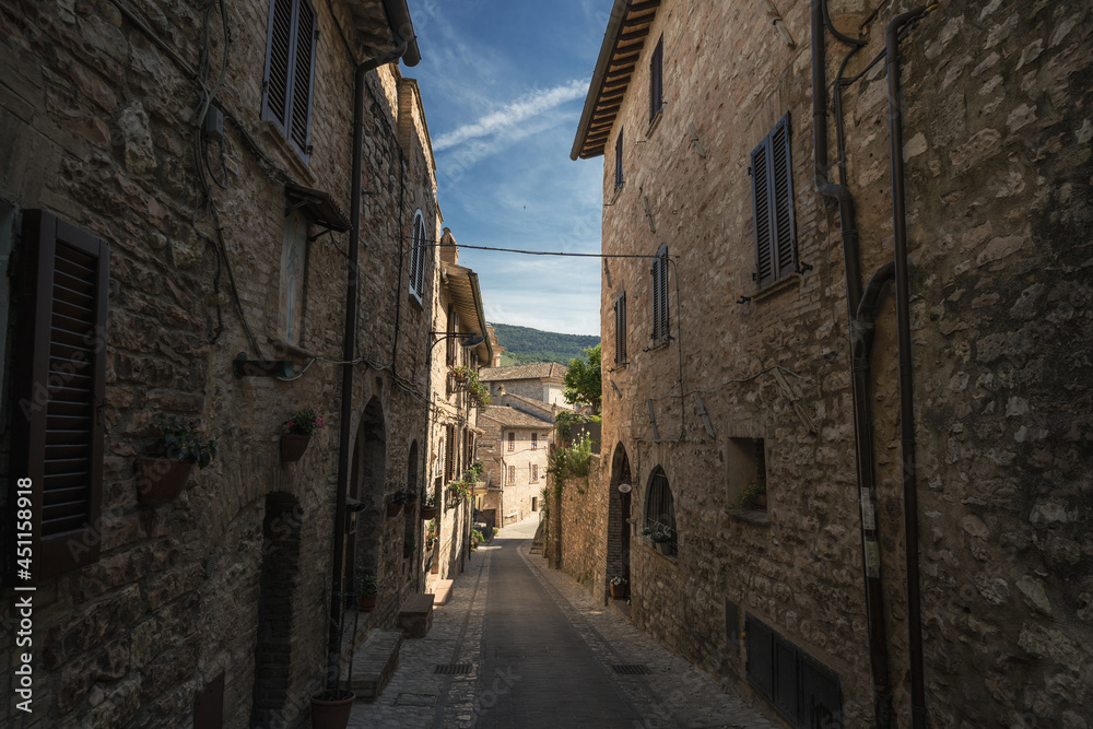 Panorama of the wonderful streets of Spello