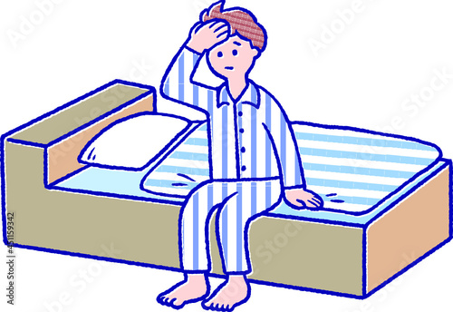 体調不良の男性