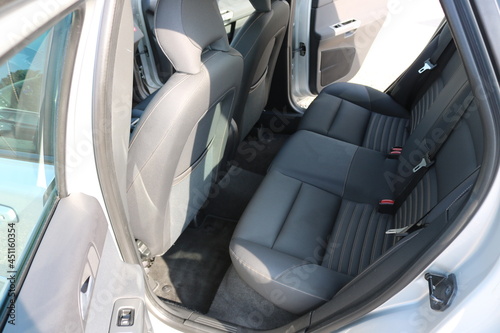 Rear seats of a car inside. © Ustun