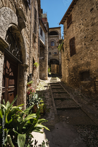 Beautiful and old street in the town of Narni