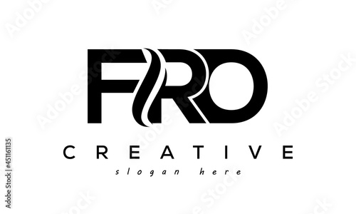 Letter FRO creative logo design vector	
