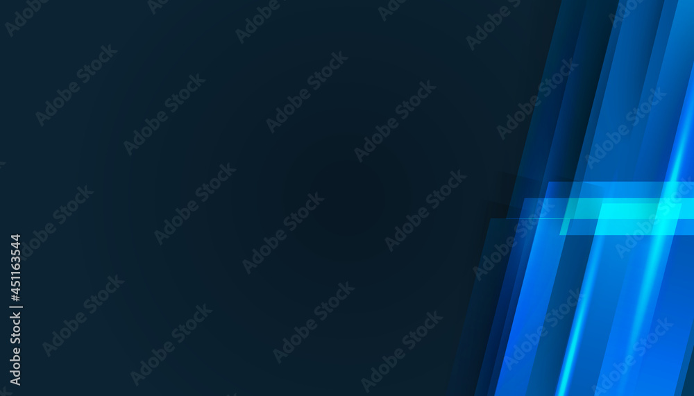 Obraz premium Vector banner design, illustration technology with geometric pattern over dark blue background. Modern hi tech digital technology concept. Abstract internet communication, future science tech design