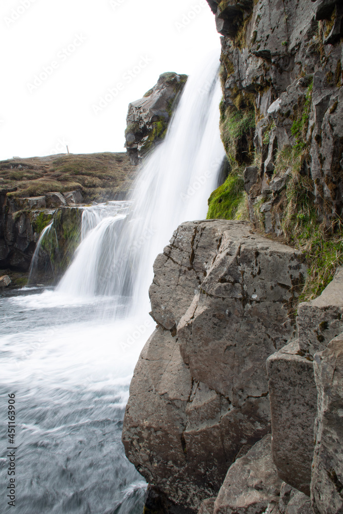 waterfall in the mountains