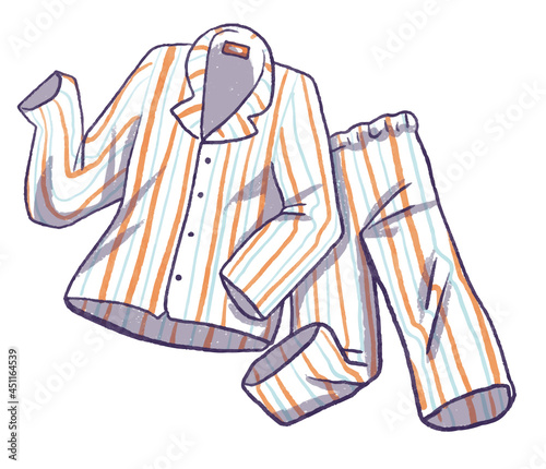 Illustration vectorielle en couleurs d'un pyjama. 