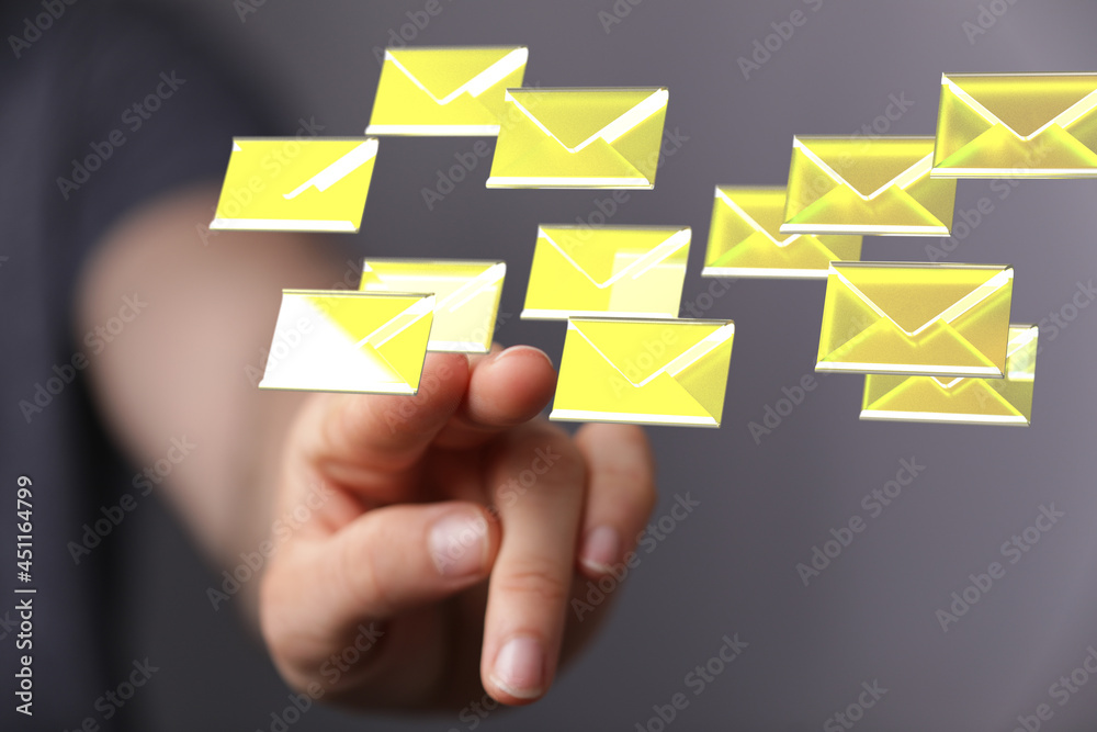 Network Communications with email symbol. Network Communications with email symbol.
