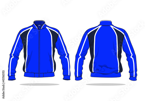 retro vintage windbreaker jacket template