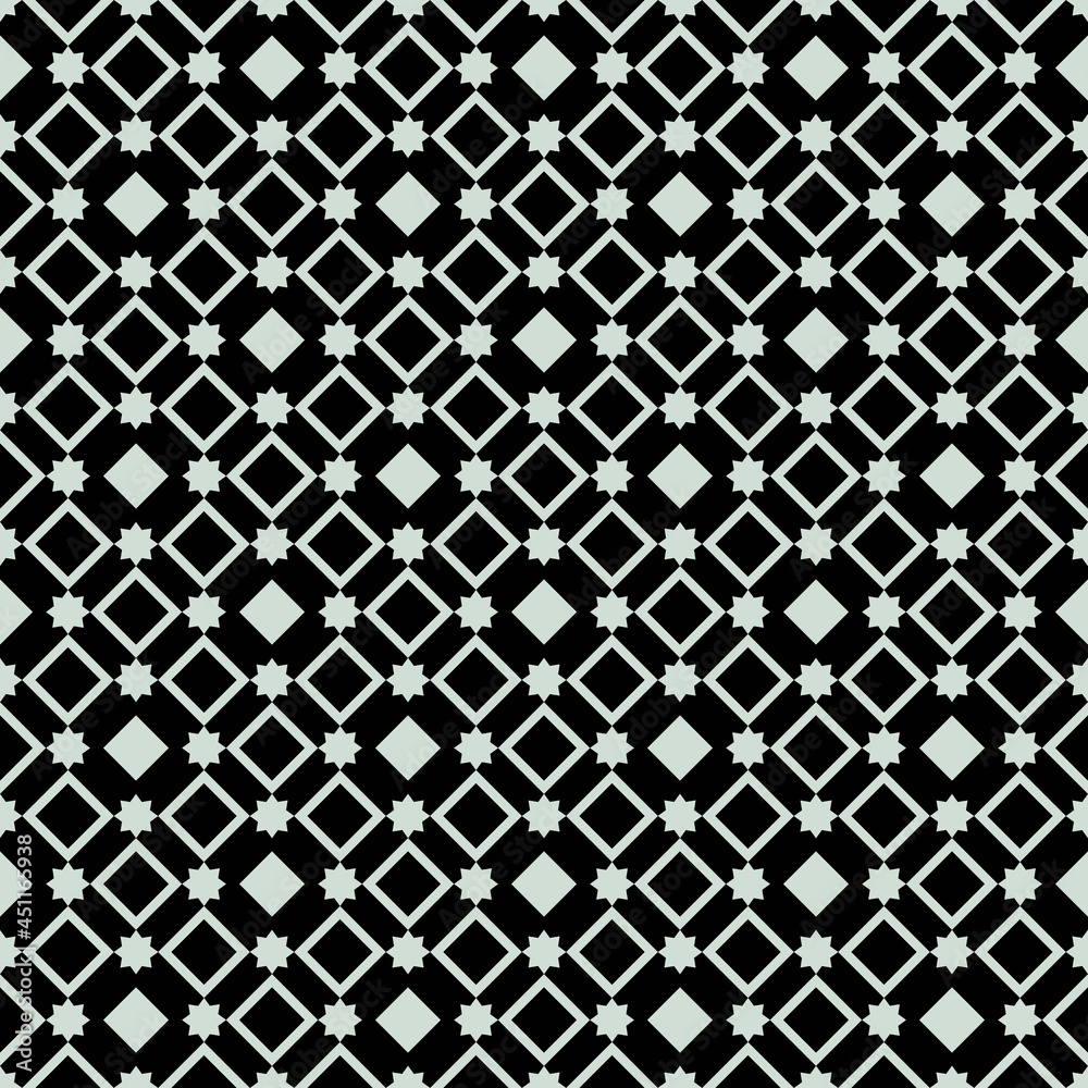 Black rhombs and eight rays stars. Vector black and white diagonal shapes. Black rhombs and eight rays stars. Vector black and white diagonal shapes.