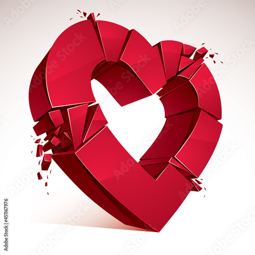 Broken Heart concept breaku...