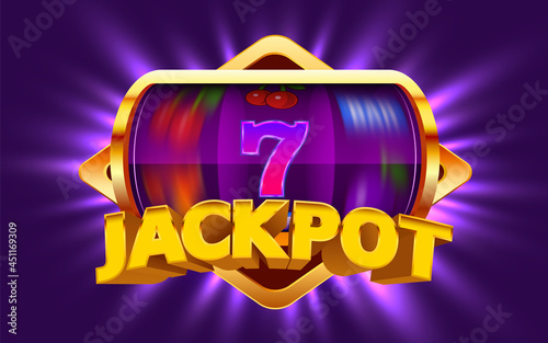 Slot machine wins the jackpot. 777 Big win concept. Casino jackpot.