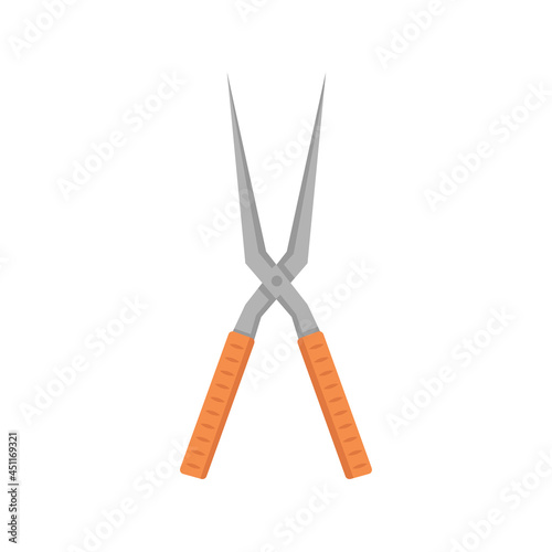 garden shears flat icon