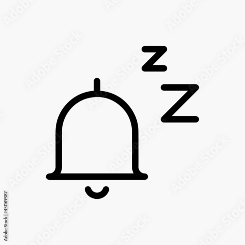 notification sleeping vector icon