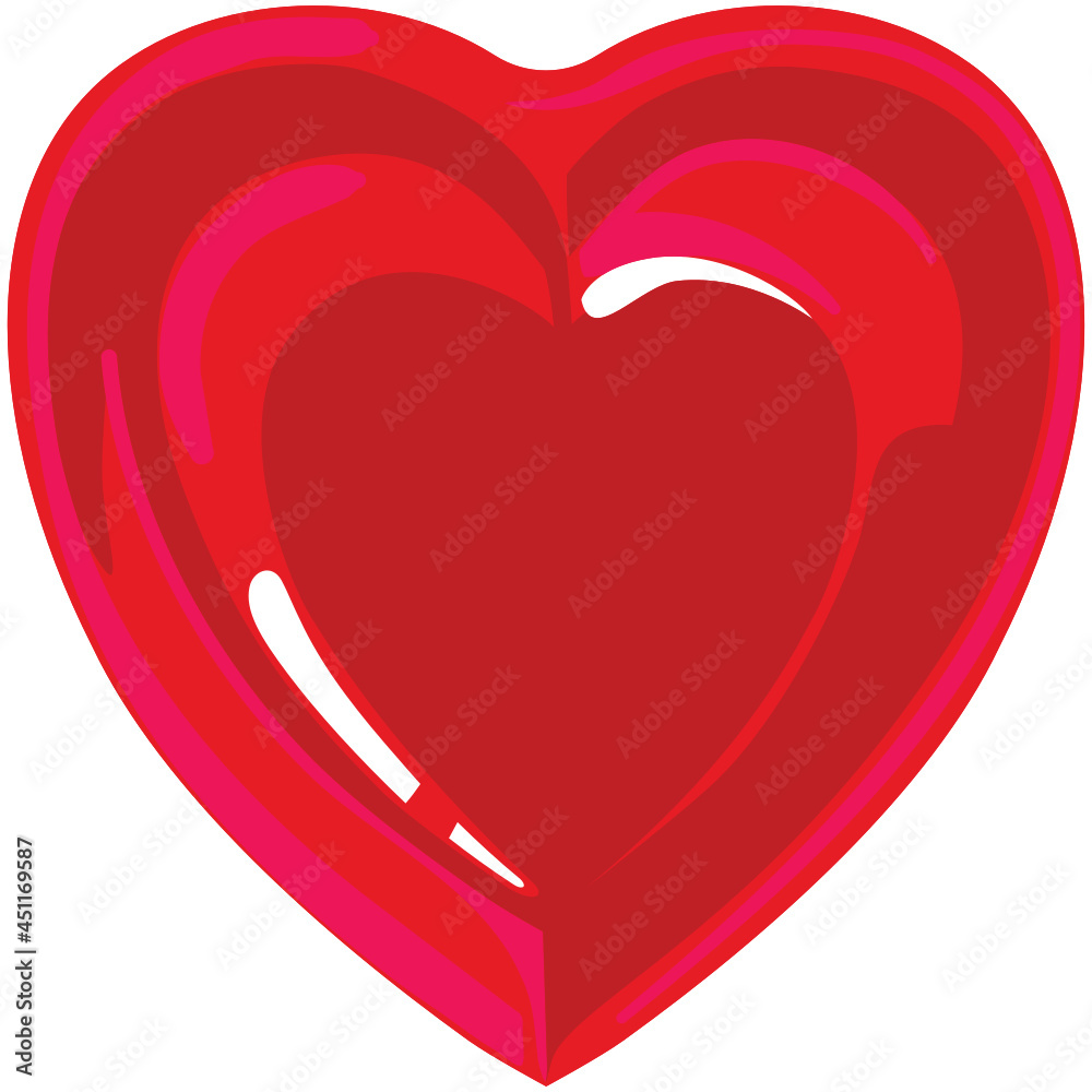 Red 3d Heart Chocolate Candy cookie graphic. Layered SVG cut file Red 3d Heart Chocolate Candy cookie graphic. Layered SVG cut file
