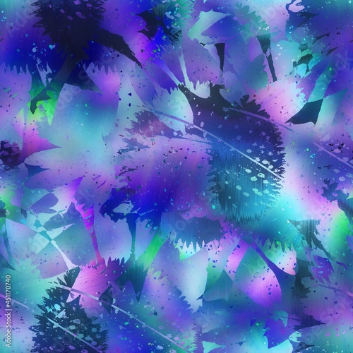 Seamless iridescent rainbow light pattern for print. High quality illustration. Swirly mix of pastel colors resembling holographic foil. Fantasy spectrum mermaid fantastical pattern for print.