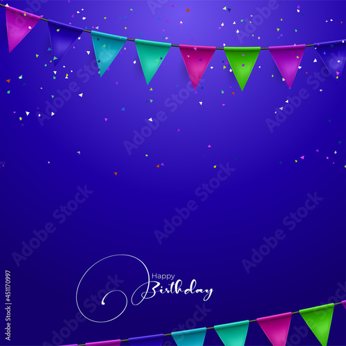 Party Background with Flags Vector Illustration