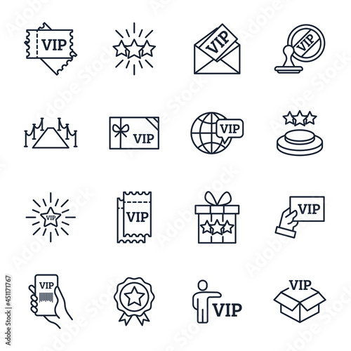 set of VIP elements symbol template for graphic and web design collection logo vector illustration