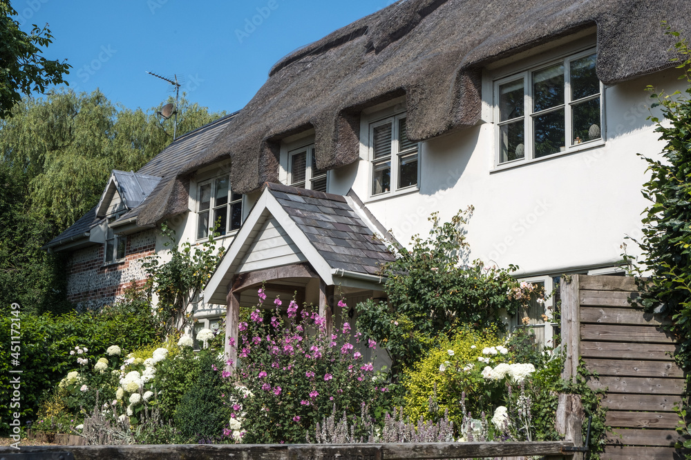 Pretty thatched cottage and garden