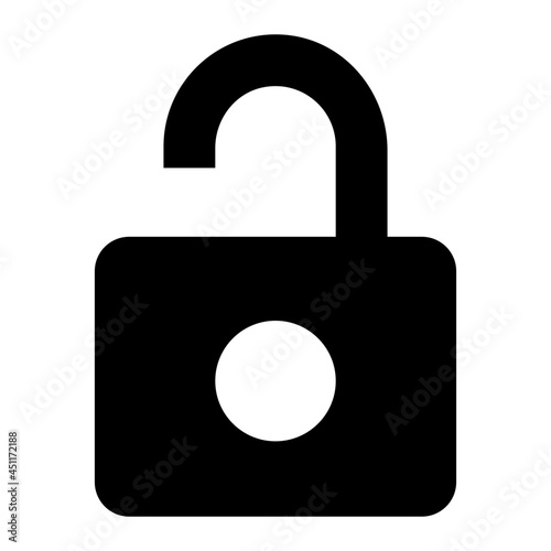 Padlock Glyph Icon Vector