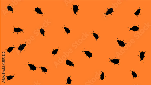Halloween vector background with cockroaches © Dani