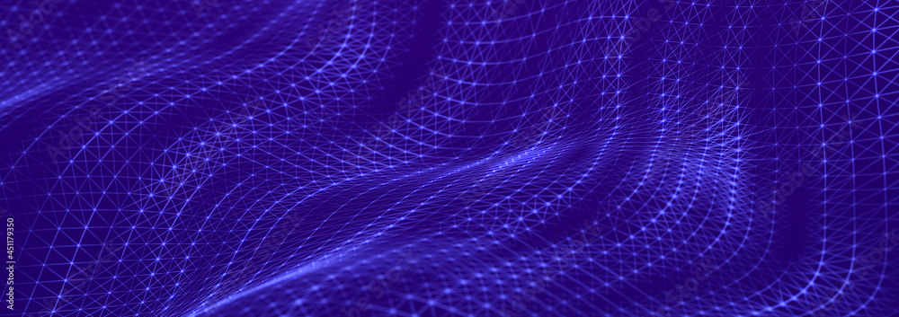 Abstract digital connection dots. Technology background. Network connection structure. 3d rendering. widescreen Abstract digital connection dots. Technology background. Network connection structure. 3d rendering. widescreen