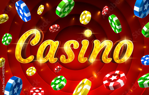 Casino slots icons, slot sign machine, night Vegas. Vector