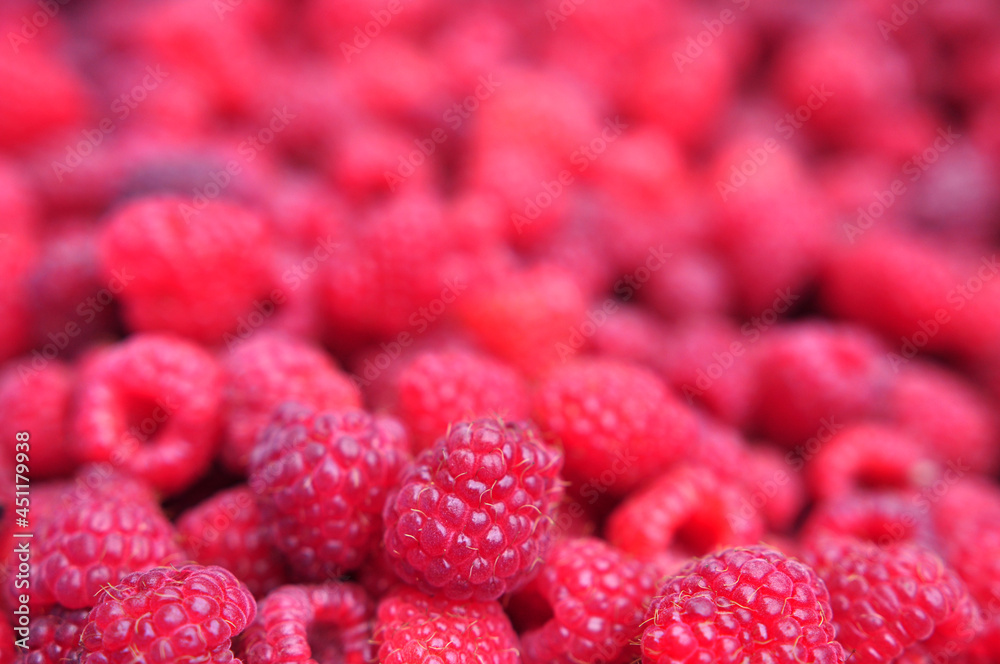 Beautiful natural red Raspberry background, blurred Beautiful natural red Raspberry background, blurred