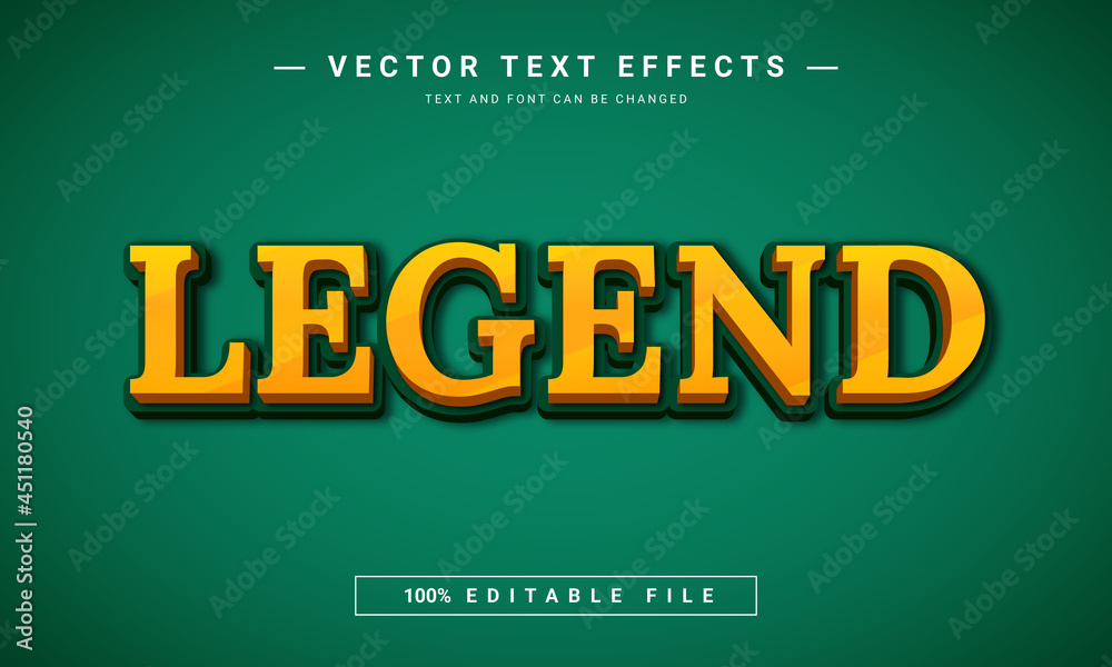 3D Legend text effect - 100% editable eps file 3D Legend text effect - 100% editable eps file