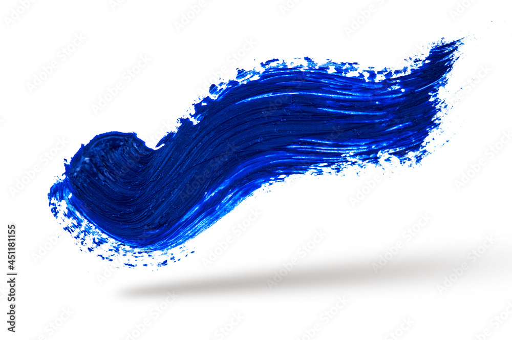 Stroke of blue paint isolated on white background Stroke of blue paint isolated on white background