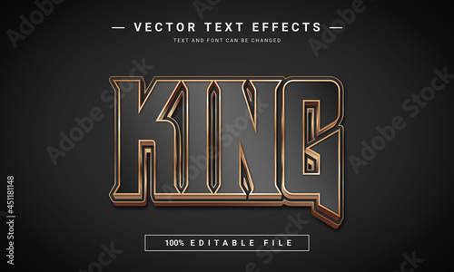 3D King text effect - 100% editable eps file