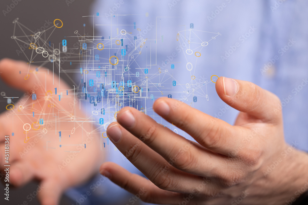 Technology background. Big data concept. Binary Technology background. Big data concept. Binary